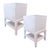 Late 20th Century Pair of White Lacquer Two-Drawer Nightstands With Open Shelf For Sale - Image 5 of 7