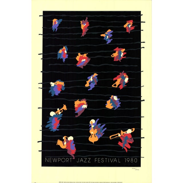1980s 1980 John Martinez 'Newport Jazz Festival 1980' Contemporary Serigraph For Sale - Image 5 of 5