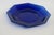 Deep Cobalt Blue Glass Plate 8 Sided Octagonal Small Dish Geometric Style 4879b For Sale - Image 4 of 10