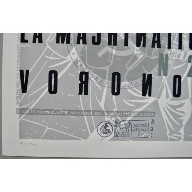 André Juillard, Blake & Mortimer: The Voronov Scheme, 2000, Screenprint For Sale - Image 12 of 17