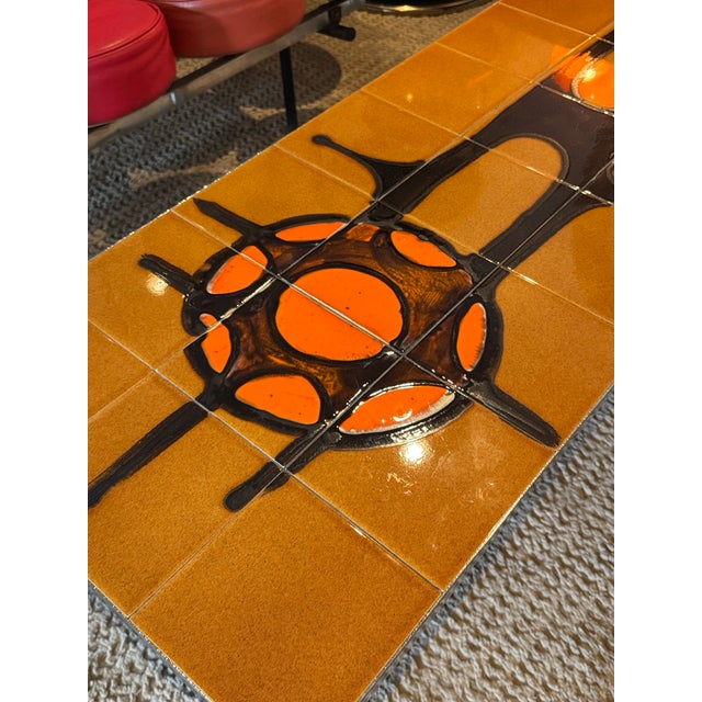 A Vintage Ceramic Tile Coffee Table Designed Attributed to Adri Belgique, Circa 1960s. For Sale - Image 12 of 12