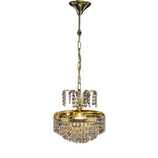 Small Chandelier with Cascading Trimmings For Sale