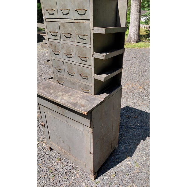 Vintage Shop Made Machinists Cabinet For Sale - Image 4 of 14