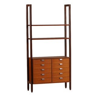 Vintage Italian Teak Wall Unit, 1960s For Sale