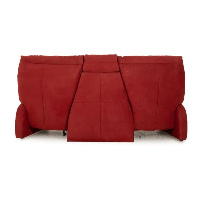 Red Satyr Fabric Three-Seater Sofa in Red from Mondo For Sale - Image 8 of 10