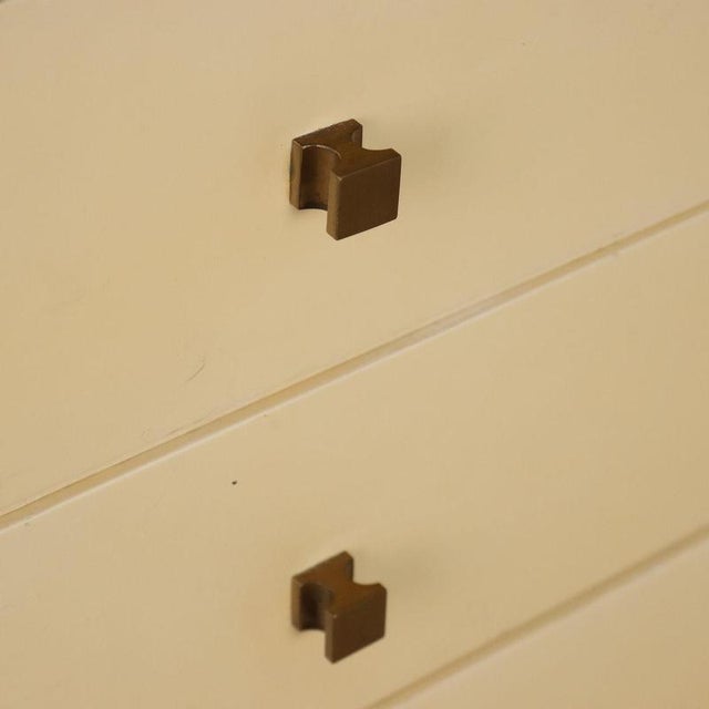 Vintage Chest of Drawers in Lacquered Wood and Brass, 1970s For Sale - Image 6 of 10
