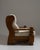 1970s French Chestnut Brown Brutalist Oak Upholstered Sofa For Sale - Image 14 of 15
