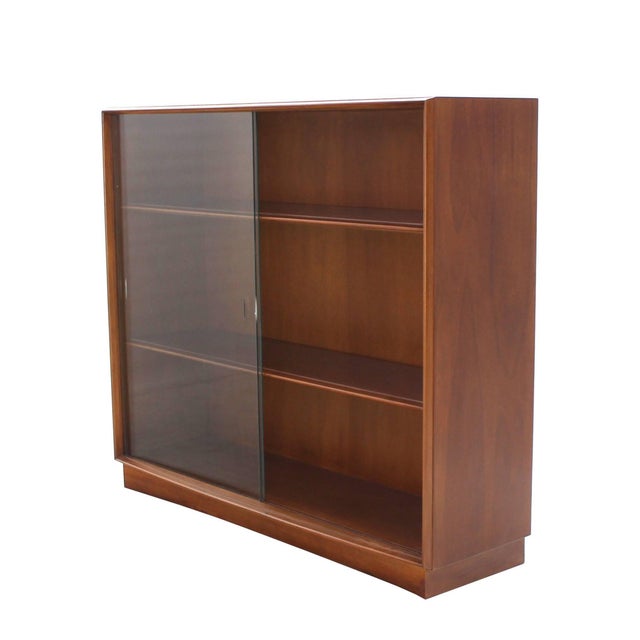 Wood Gibbings for Widdicomb Bookcase with Glass Sliding Doors Mid Century For Sale - Image 7 of 8
