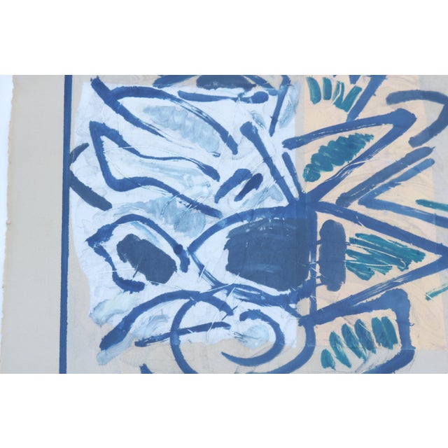 1986 Lucio Pozzi Nice Abstract Expressionism Monotype Artwork One-of-a-Kind For Sale - Image 14 of 18