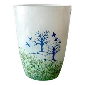 Vintage "Oktober" Glass Vase by Kjell Engman for Kosta Boda, 1990