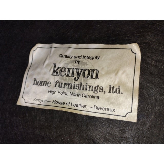 Animal Skin Experience Timeless Elegance of a Genuine Leather Wingback Chair by Kenyon Furnishings For Sale - Image 7 of 7