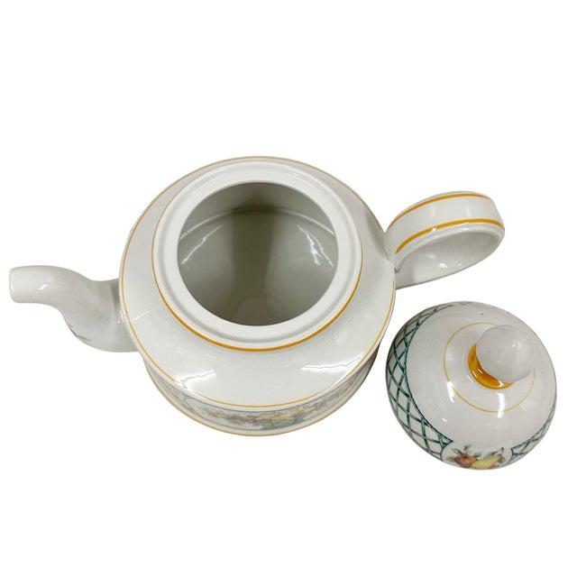 Ceramic Vintage Villeroy & Boch Basket Pattern Teapot With Lid, Germany For Sale - Image 7 of 9