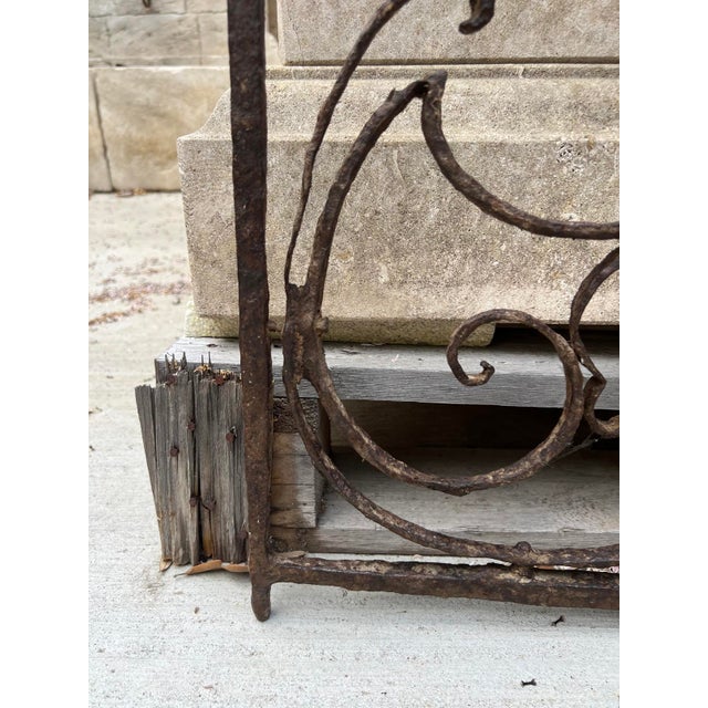 Pair of 17th/18th Century Forged Iron Low Gates From Haute-Savoie, France For Sale - Image 10 of 18