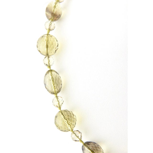 Yellow and Brown Faceted Glass Bead Necklace For Sale In Miami - Image 6 of 6