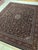 Silk Hereke Rug | Rich Floral Design | Navy Blue | 7'5"x8'10" For Sale In Los Angeles - Image 6 of 8