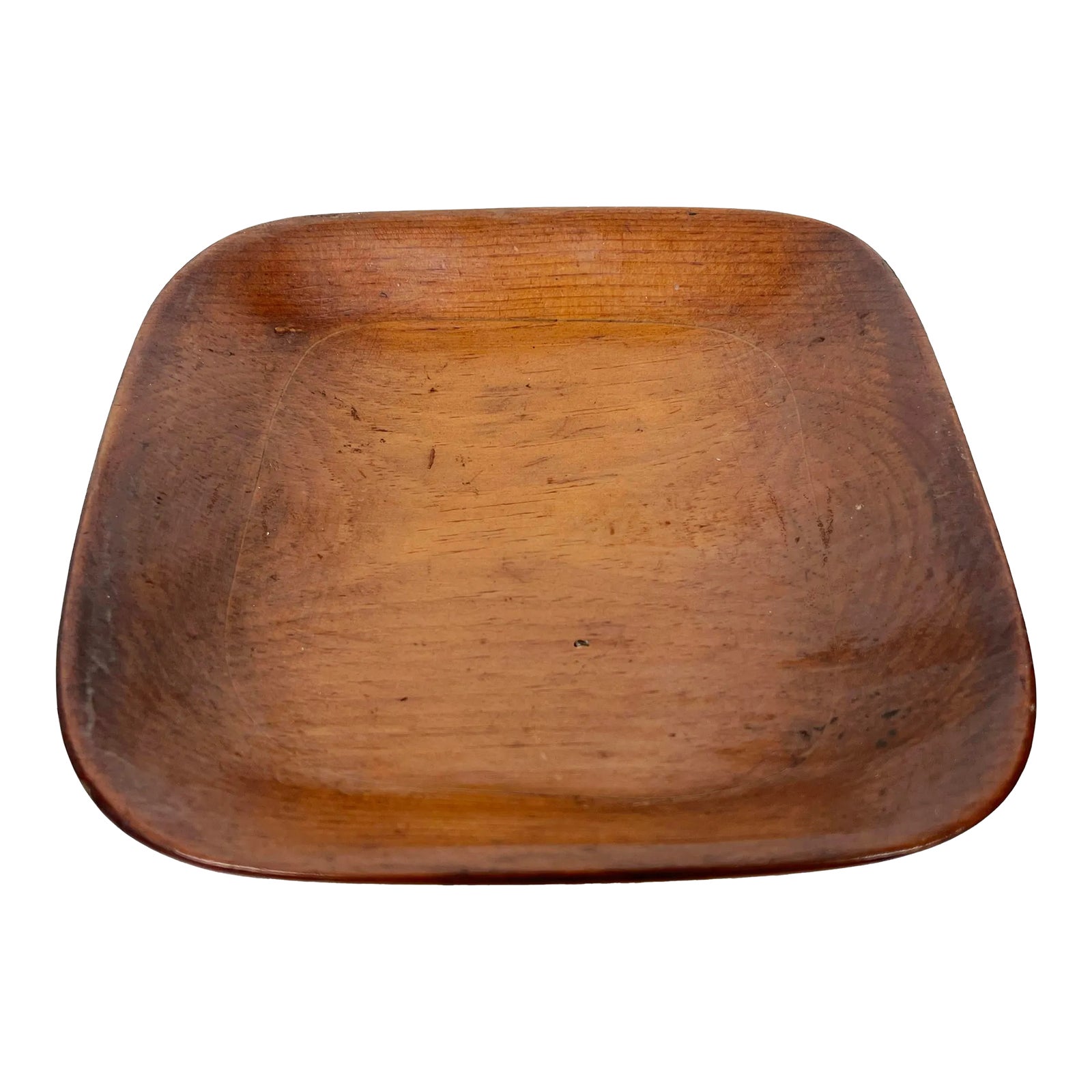 Primitive Wooden Square Bowl Chairish