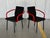 1990s 1990s Set of 8 Ettore Sottsass Mandarin Chairs by Knoll - Black + Red Post Modern For Sale - Image 5 of 12
