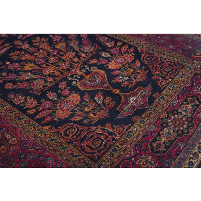 Antique Manchester Kashan Rug 3'6'' X 4'10'' For Sale In New York - Image 6 of 10
