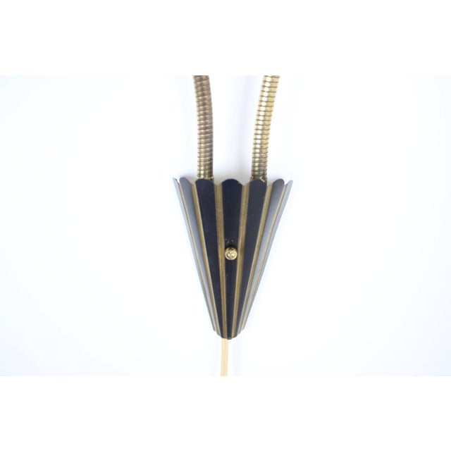 1960s Mid-Century Brass & Glass Wall Lamp, 1960s For Sale - Image 5 of 17