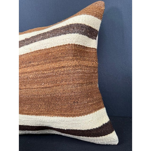 Contemporary Turkish Hemp Pillow Cushion Natural Beige Brown Cushion Cover 20x20 For Sale - Image 3 of 4
