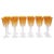 Beautiful orange color French cut crystal paneled design tableware or barware wine and water glassware service for 12...