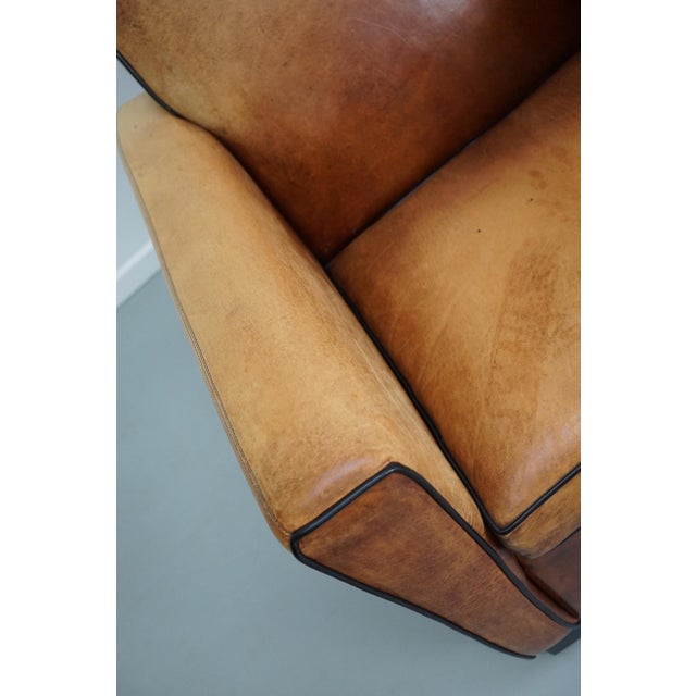 Vintage Dutch Cognac Leather Club Chairs, 1970s, Set of 2 For Sale - Image 17 of 18