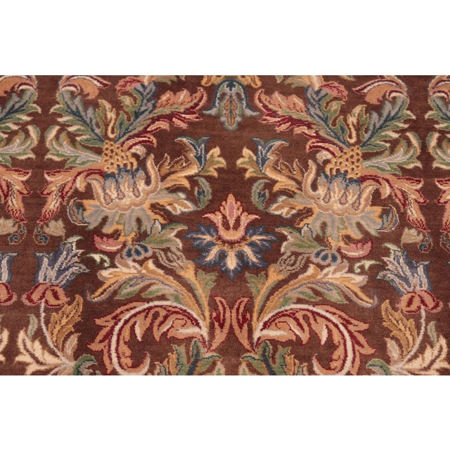 Art Nouveau Imran Pak-Persian Brown/Gold Wool Rug - 8'2'' X 10'2'' For Sale - Image 4 of 9