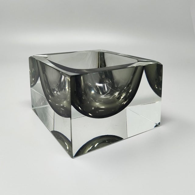 Gray Grey Ashtray or Catchall by Flavio Poli for Seguso, Italy, 1960s For Sale - Image 8 of 8