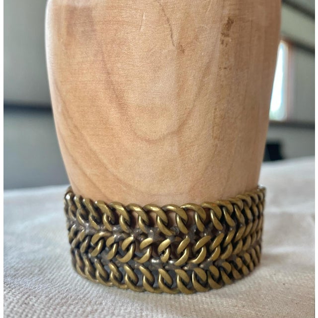 Wide Brass Link Bracelet (Mexico) For Sale - Image 10 of 12