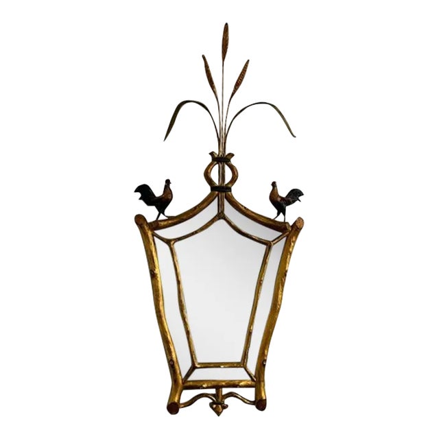 Vintage Carver's Guild Rooster Mirror For Sale