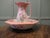 Ironstone Pitcher and Bowl Hand Painted, Pink Roses This attractive and colourful pair are both decorated with pink Roses...
