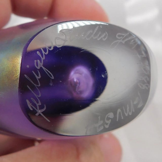 Signed Purple Heart Shaped Zellique Perfume Bottle # 26422 For Sale In San Francisco - Image 6 of 7