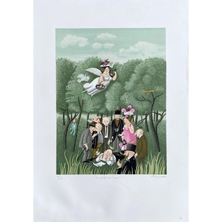 Raymond Peynet, The Sub-Prefect in the Fields, Original Lithograph For Sale