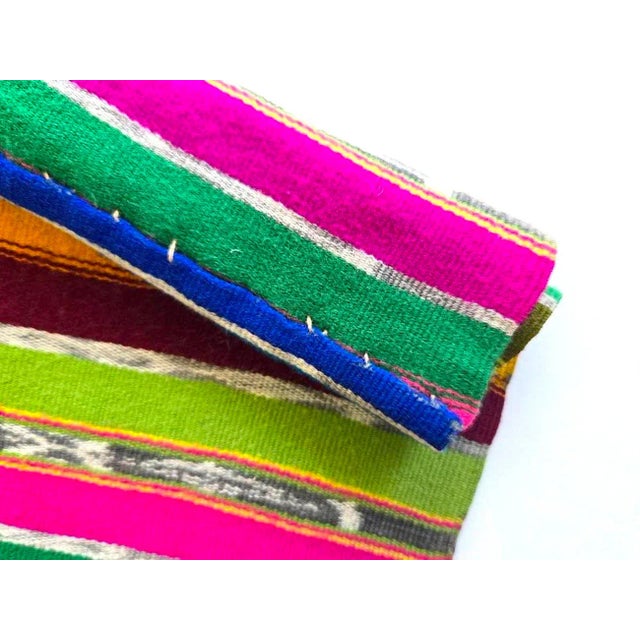 Textile Vintage Guatemalan Textile in Bright Colors With Jaspe Ikat Detail, Just Over 5 Yards For Sale - Image 7 of 14