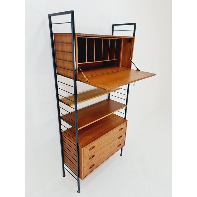 Vintage Free Standing Modular Unit Shelving System by Staples Ladderax, 1960s For Sale - Image 6 of 12
