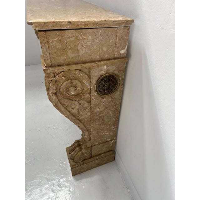 Brown Napoleon III Fireplace with Claw Feet in Speckled Marble, 1800s For Sale - Image 8 of 18