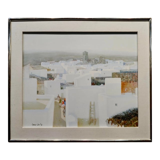Manuel Tosar Granados -Spanish Pueblo in Andalusia-Oil Painting For Sale