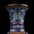 Chinese Pair of Chinese Cloisonné "Crane & Willow" Vases With Beast Handles - 15.8 LBS For Sale - Image 3 of 9