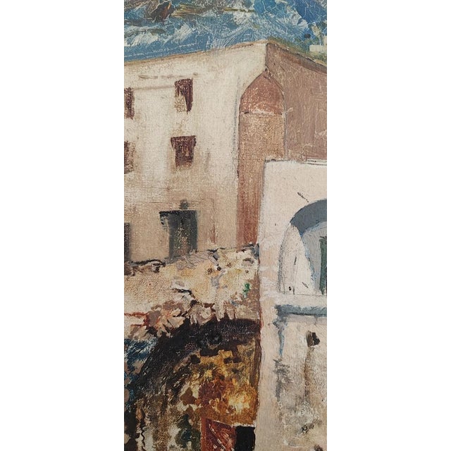 Ezelino Briante, Vicolo Di Capri, Oil on Canvas, 1960s, Framed For Sale - Image 6 of 11