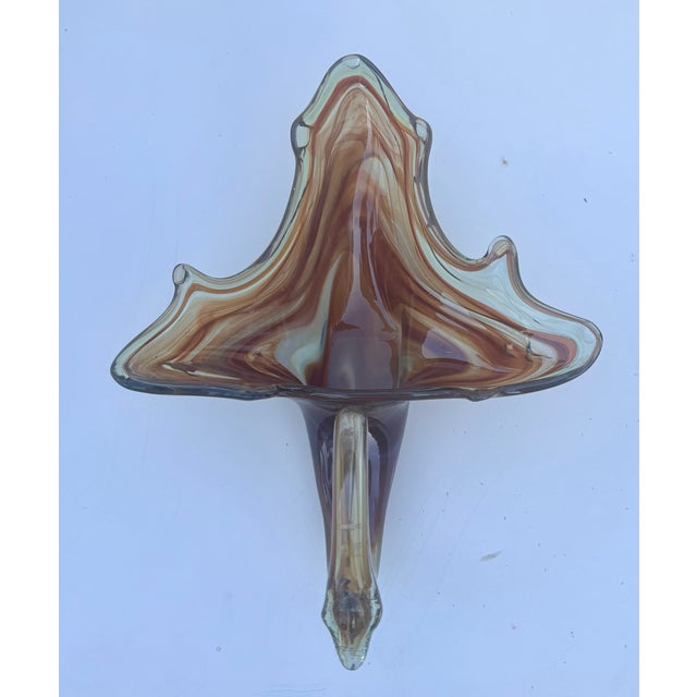 Mid 20th Century Mid-Century Modern Murano Style Hand Blown Slag Glass Swan Bowl For Sale - Image 5 of 11