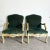 Discover the elegance and charm of these French Provincial Style Green Armchairs, featuring a unique twisting wooden...