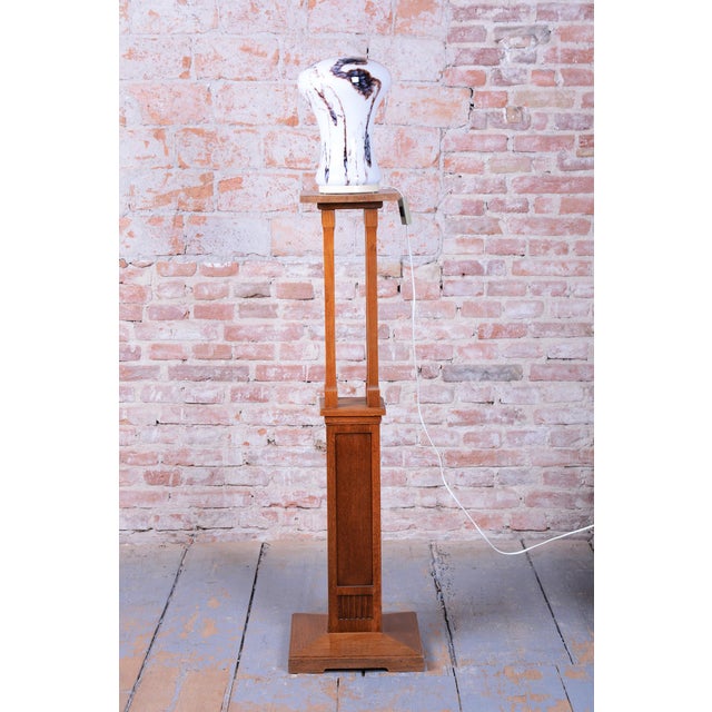 Mid-Century Modern Table Lamp with Marbled Glass, Czech, 1960s For Sale - Image 10 of 11