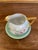 Vintage Hand-Painted Floral Creamer and Saucer Set With Gold Trim For Sale - Image 4 of 9
