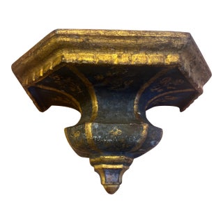Antique Italian Parcel Gilt Wall Bracket Shelf For Sale