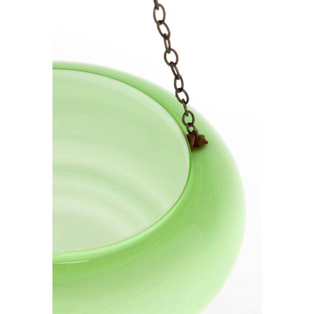 Art Deco Green Ceiling Light For Sale - Image 5 of 9