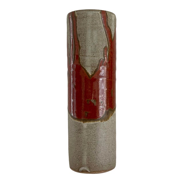 Handcrafted Drip Ceramic Vase For Sale