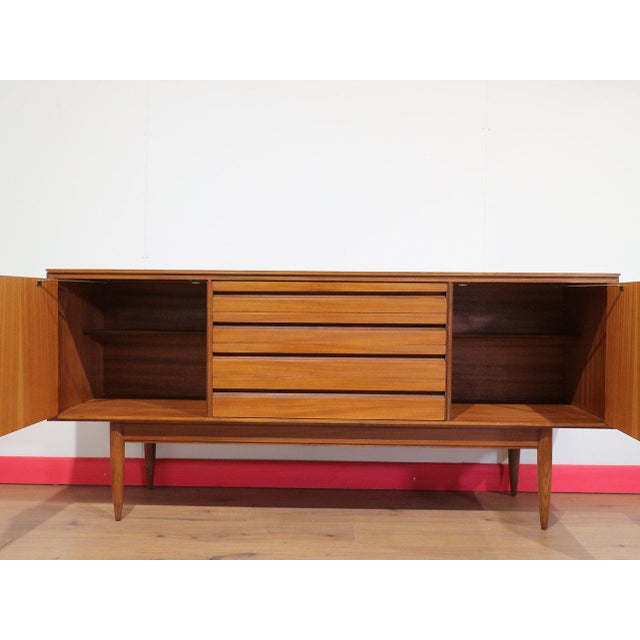 Mid Century Modern Vintage Teak Credenza Sideboard in the Style of Austinsuite Danish Style For Sale - Image 9 of 15