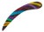 Harriet Bauknight for Kaso Black and Rainbow Geometric Acrylic Resin Brooch For Sale