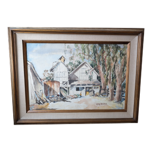 1960s Elva Senter Watercolor- Foxtail Ranch