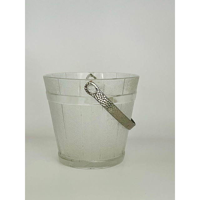 Mid 20th Century Mid 20th Century Glass Faux Wood Ice Bucket For Sale - Image 5 of 10